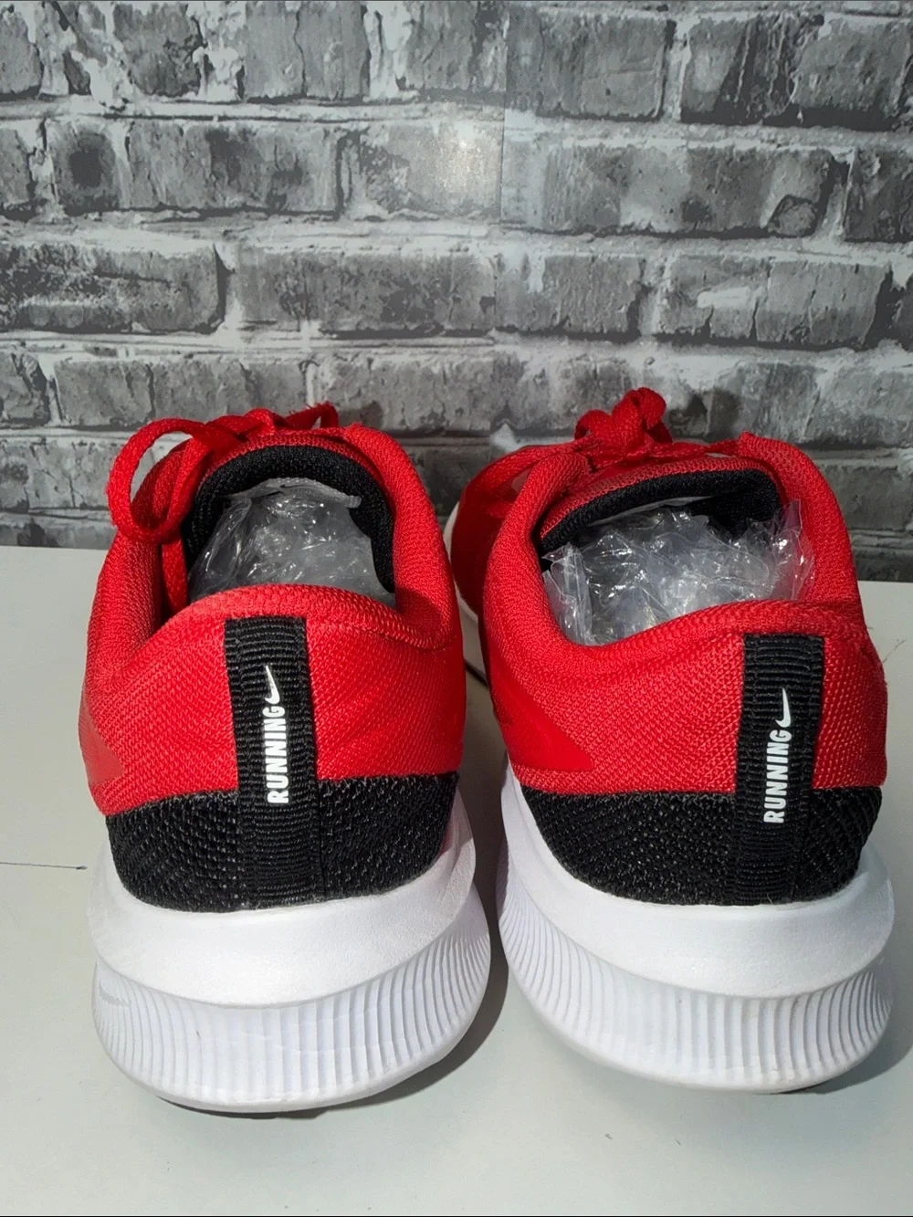 Nike Red and White Running Sneakers
